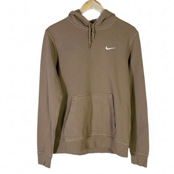 Nike Pullover Hoodie Mens M Brown Fleece Kangaroo Pocket Athletic Sweatshirt - Picture 2 of 6